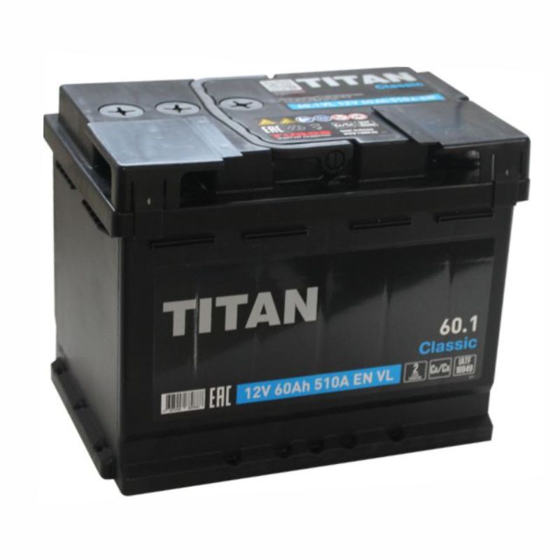 Аккумулятор титан 60 отзывы. Аккумулятор Titan Classic 6ст-60.0 VL. 4607008889871 Titan аккумуляторная батарея. АКБ Титан 60а/ч Классик. Titan Classic АКБ.